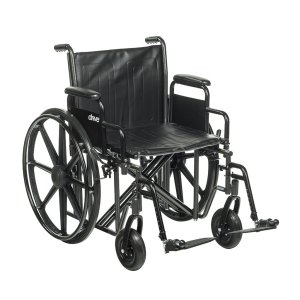 Drive Medical Bariatric Sentra EC Heavy-Duty Wheelchair with Detachable Desk Arm